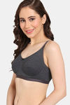 Rosaline Cyber Grove Everyday Double Layered Non Wired 3/4th Coverage T-Shirt Bra (Pack of 2) - Multicolor — thumbnail 4